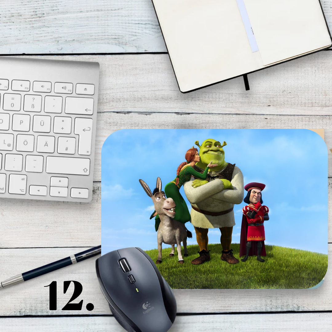 Mouse pad Shrek / Shrek – Shrek, Fiona and Donkey