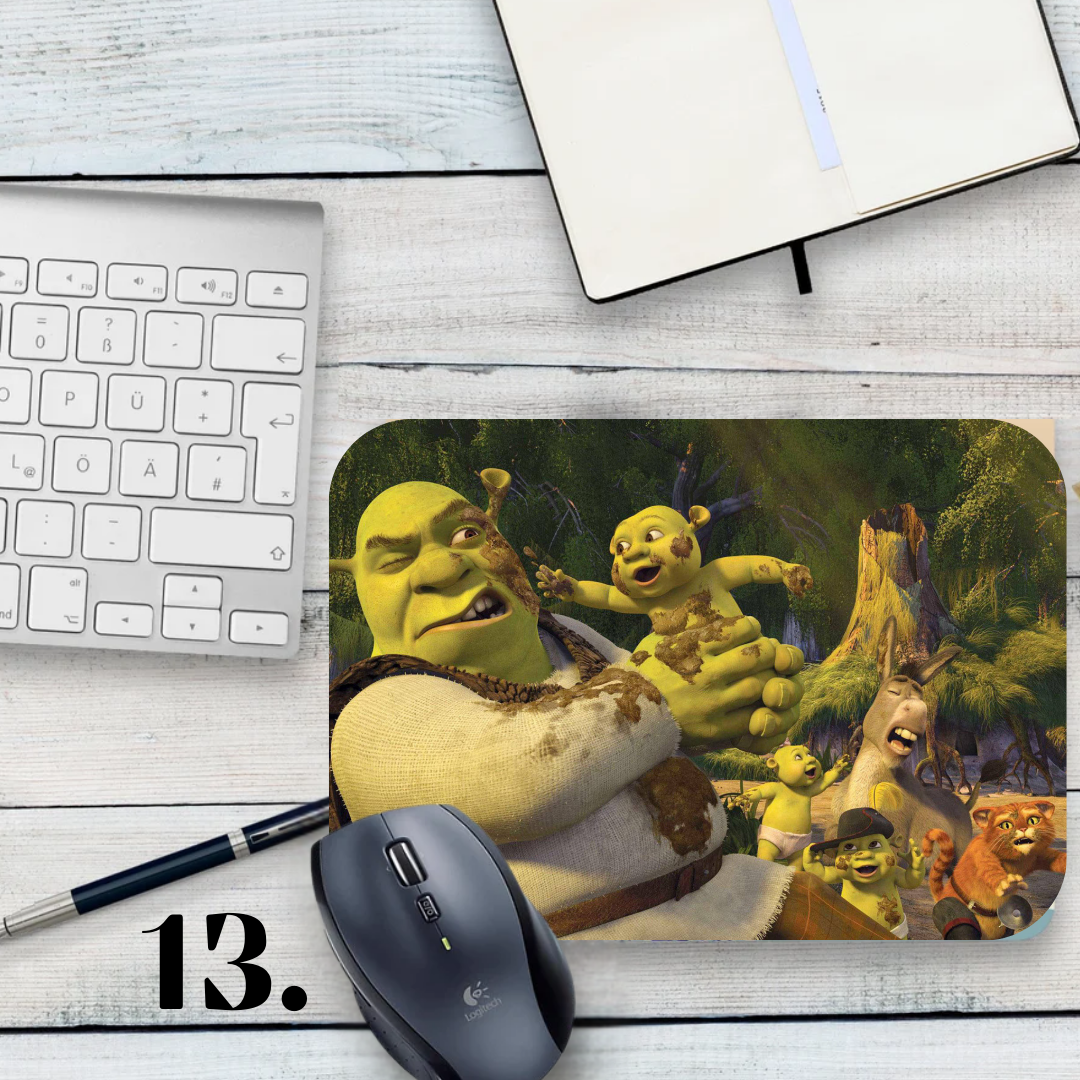 Mouse pad Shrek / Shrek – Shrek, Fiona and Donkey