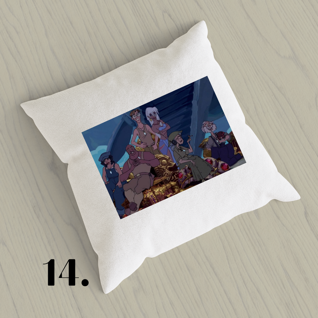 Atlantis: The Lost Empire, Kida, Milo Thatch, Disney 2001 | Inspired Pillow Cover | 15x15in Sublimation Microfiber Cushion Case