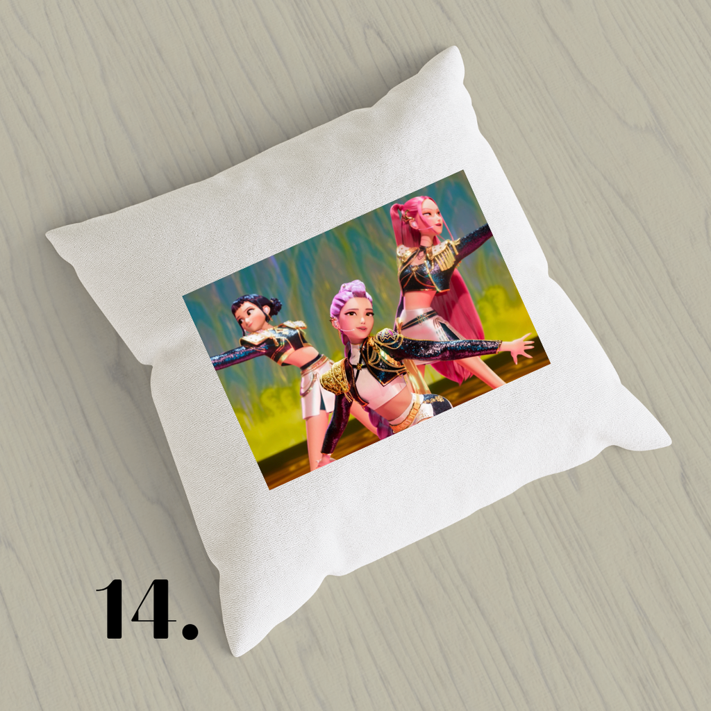 K-Pop Demon Hunters, Suho, Hana, Jiyoon, Netflix 2025 | Inspired Pillow Cover | 15x15in Sublimation Microfiber Cushion Case