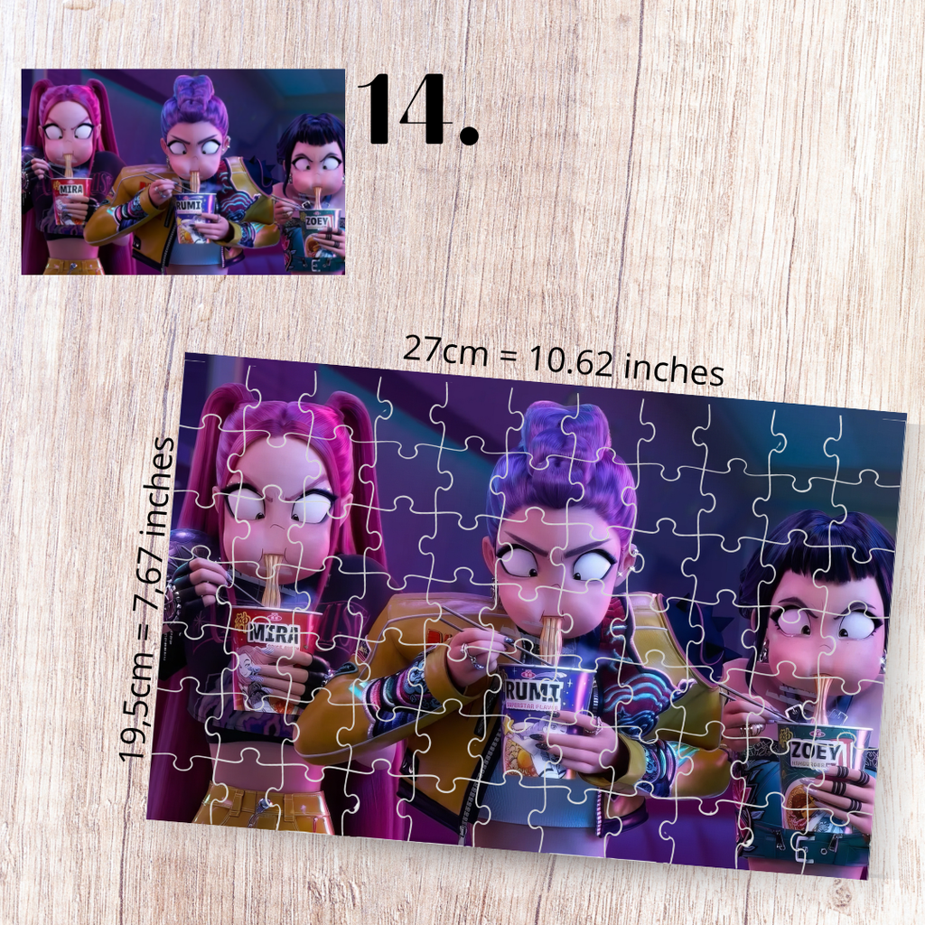 K-Pop Demon Hunters Inspired Puzzle | 88 Piece Fan Art | Sony Pictures Animation Aesthetic Collectible | Sun-Hee & Bora | Korean Fantasy Puzzle Gift