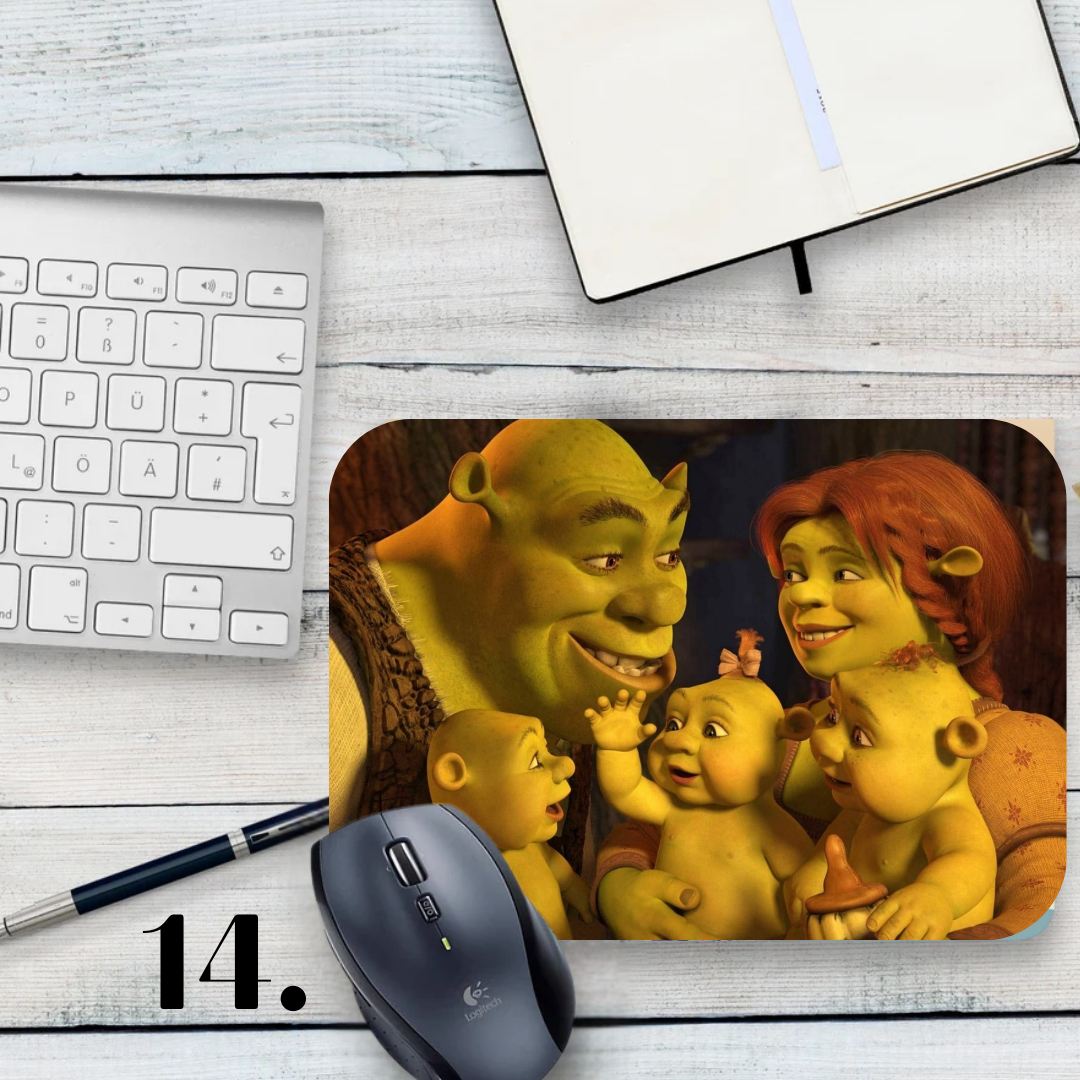 Mouse pad Shrek / Shrek – Shrek, Fiona and Donkey