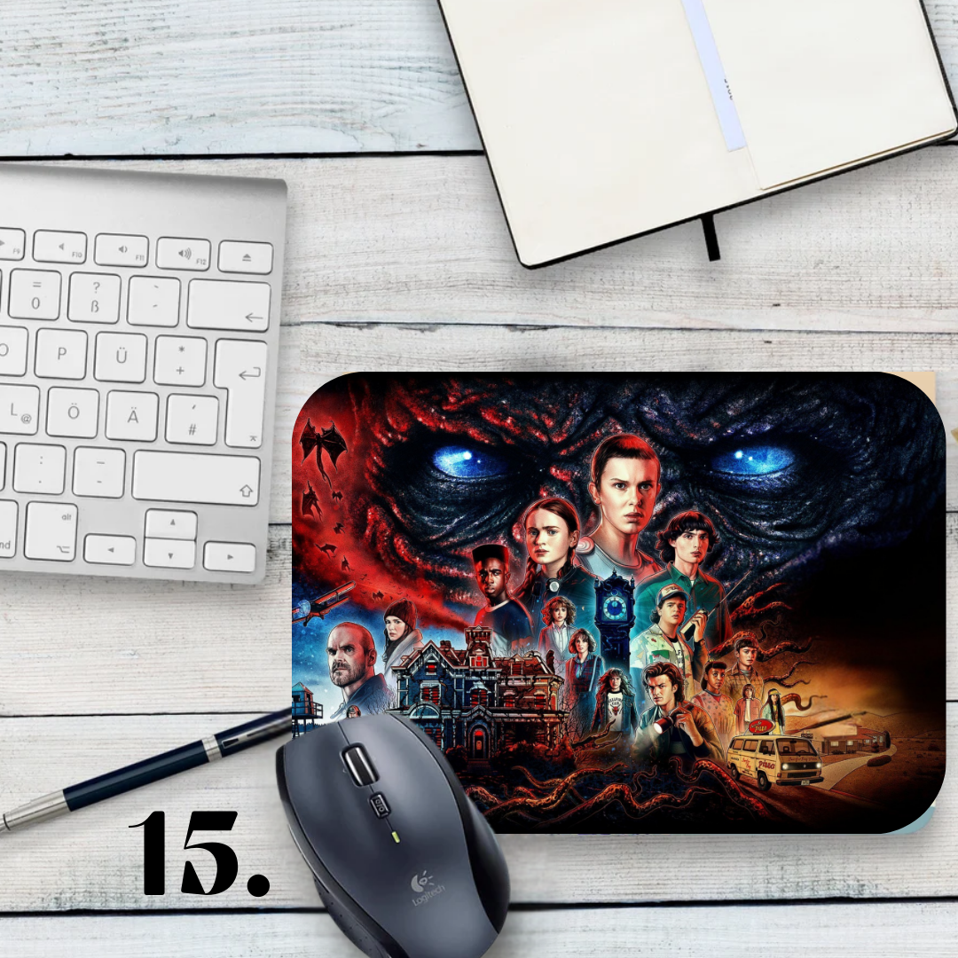 Podkładka pod mysz Stranger Things / Stranger Things – serial Netflix, Hawkins, Eleven