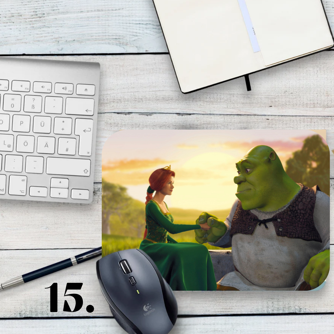 Mouse pad Shrek / Shrek – Shrek, Fiona and Donkey