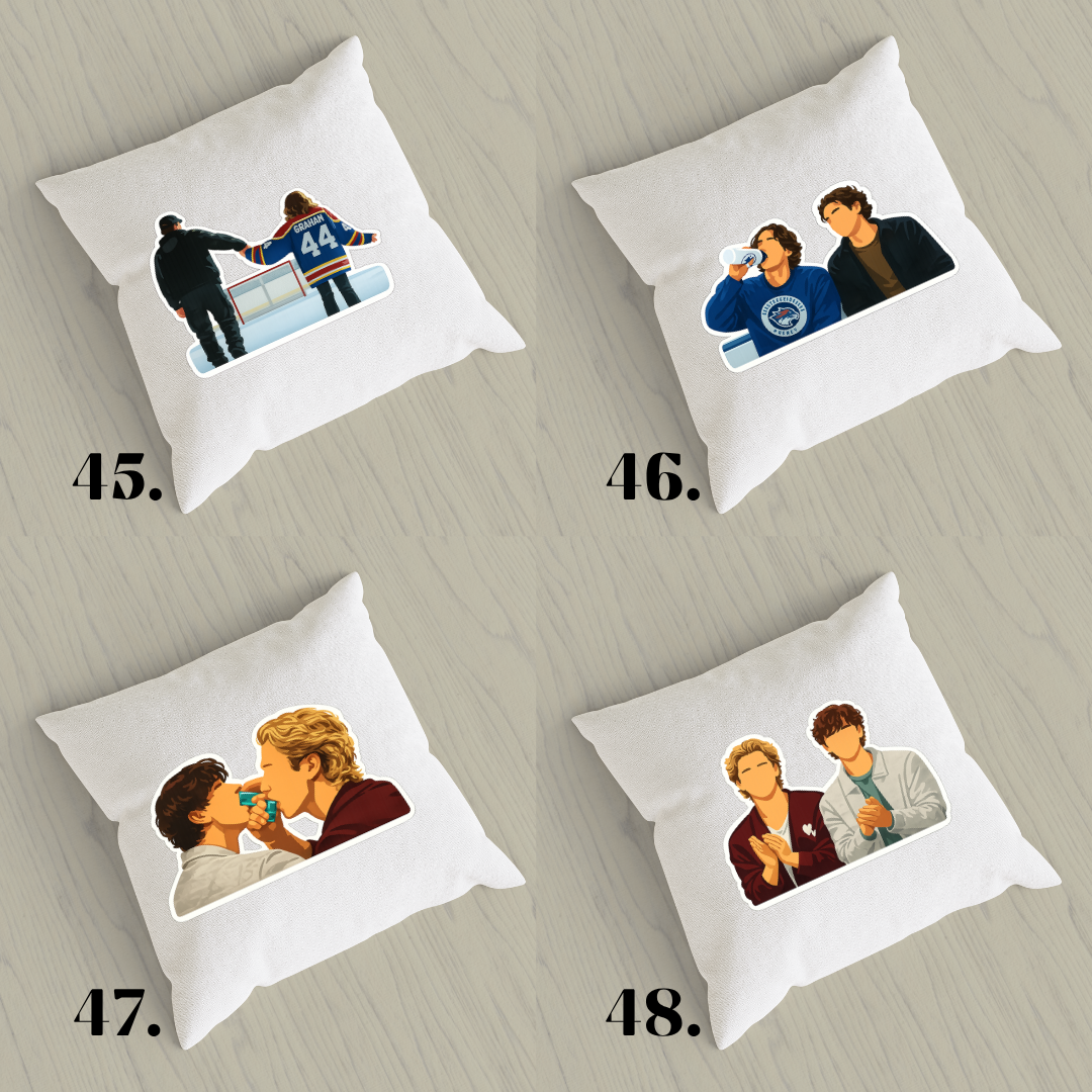 Off Campus pillowcase - hockey romance and BookTok aesthetic