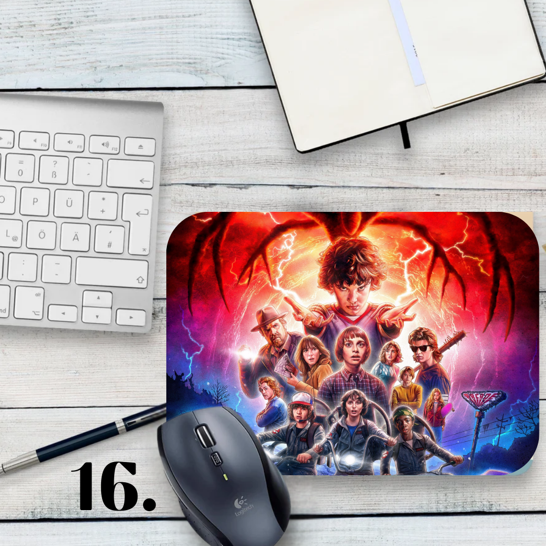 Podkładka pod mysz Stranger Things / Stranger Things – serial Netflix, Hawkins, Eleven