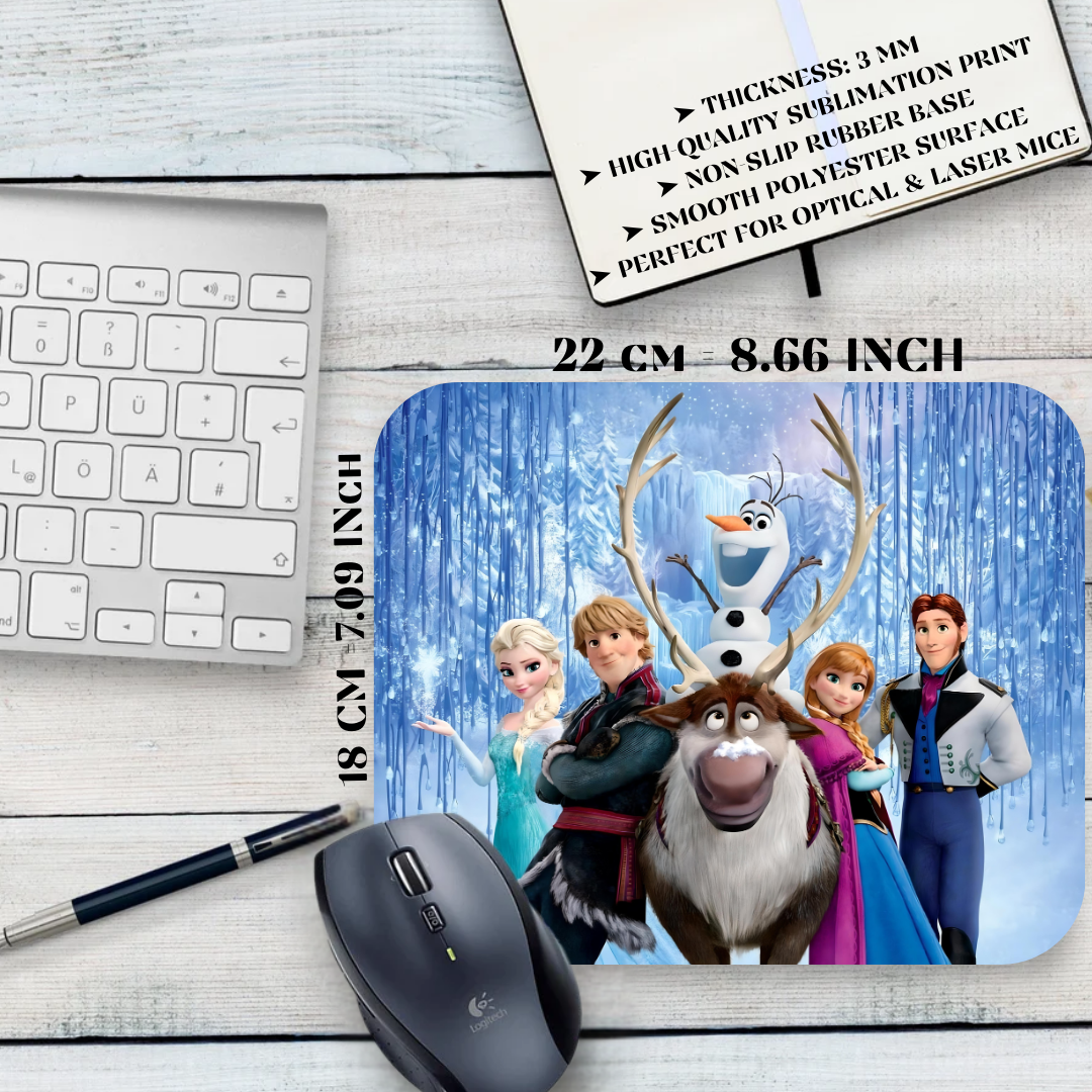 Frozen Mousepad - Elsa, Anna, and Olaf