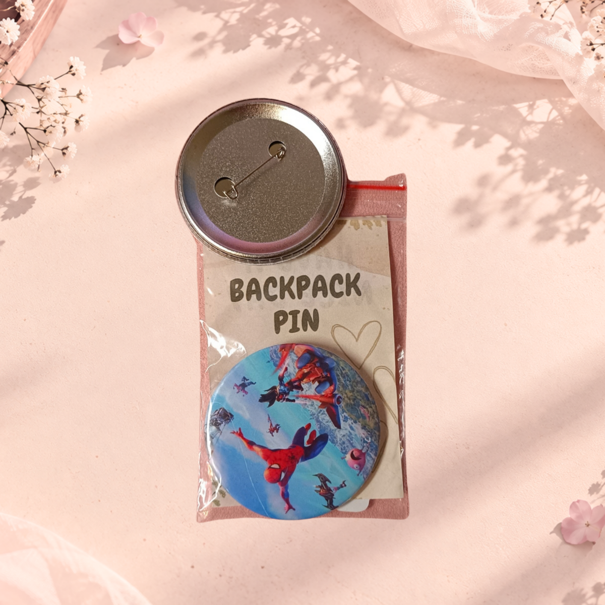 Przypinka 58 mm - Spider man / Fortnite