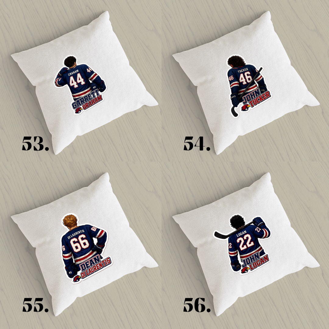 Off Campus pillowcase - hockey romance and BookTok aesthetic