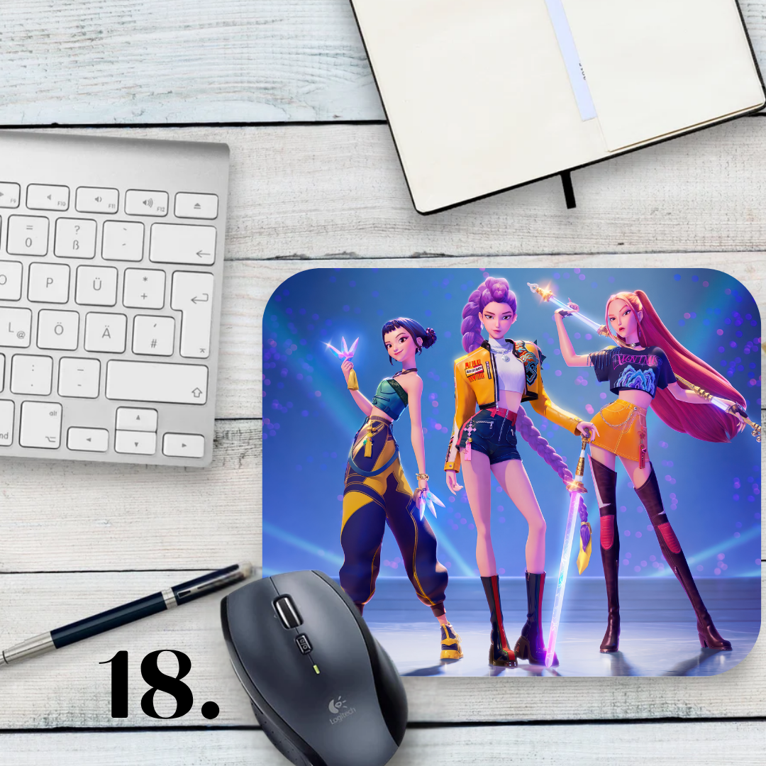 Podkładka pod mysz K-Pop Demon Hunters / K-Pop Demon Hunters – muzyka K-Pop, fantasy