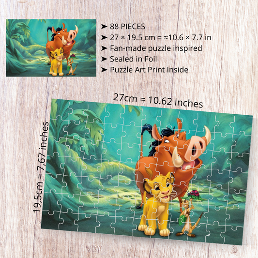 Puzzle Król Lew / The Lion King – Simba, Nala, Timon i Pumba