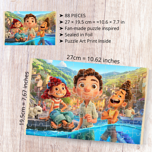 Puzzle Luca / Luca – animacja Disney Pixar, letnia przygoda