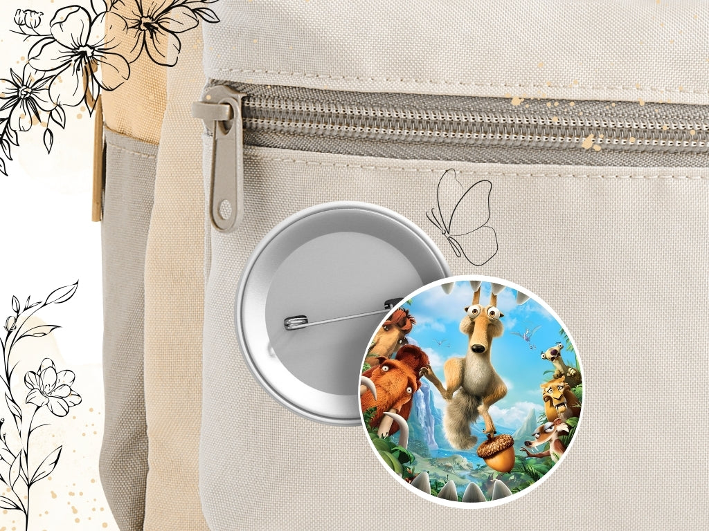 Przypinka Ice Age Accessories – Epoka Lodowcowa, Manny, Sid, Diego