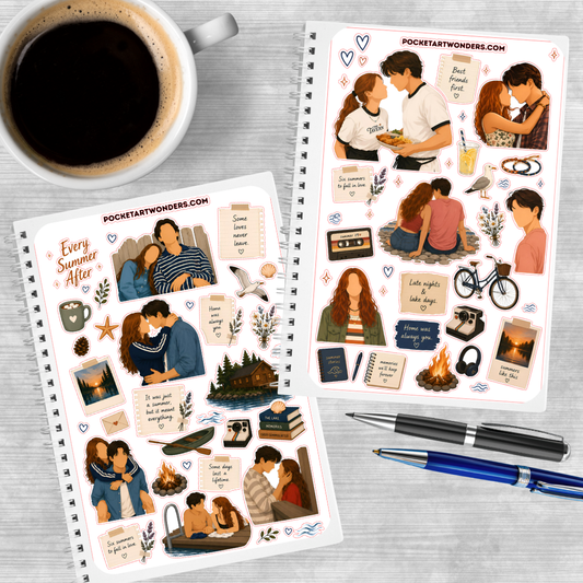 Naklejki Każdy Kolejny Rok – Zestaw naklejek książkowych, Bookish Stickers