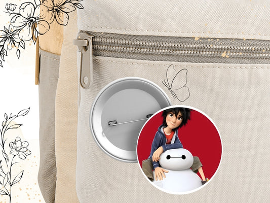 Big Hero 6 Pin - Disney movie inspired, aesthetic pin, Baymax, Hiro Hamada