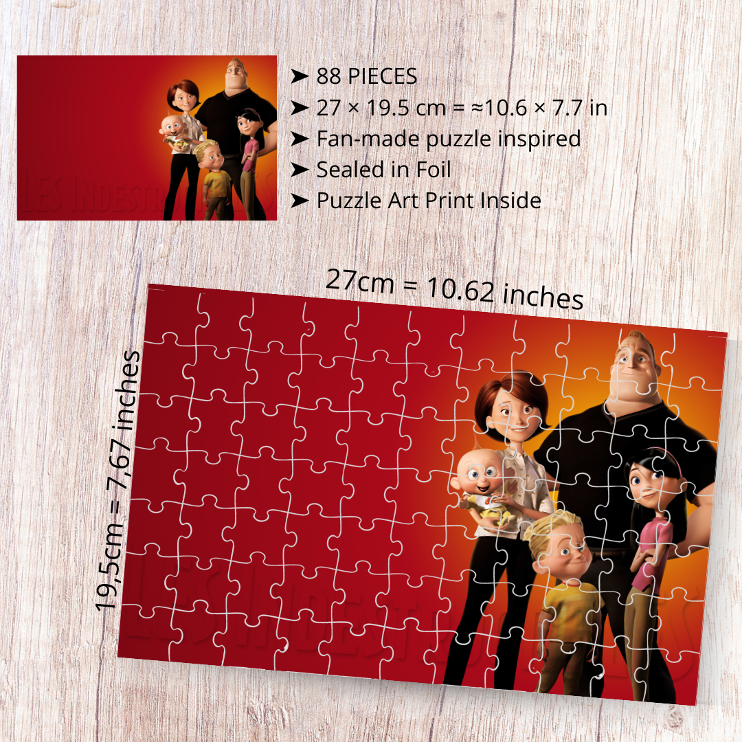 Puzzle 88 Pieces - The Incredibles Inspired