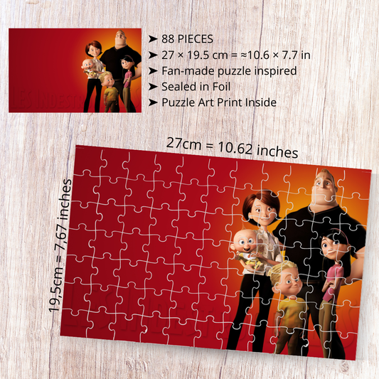 Puzzle Iniemamocni / The Incredibles – animacja Pixar, rodzina superbohaterów