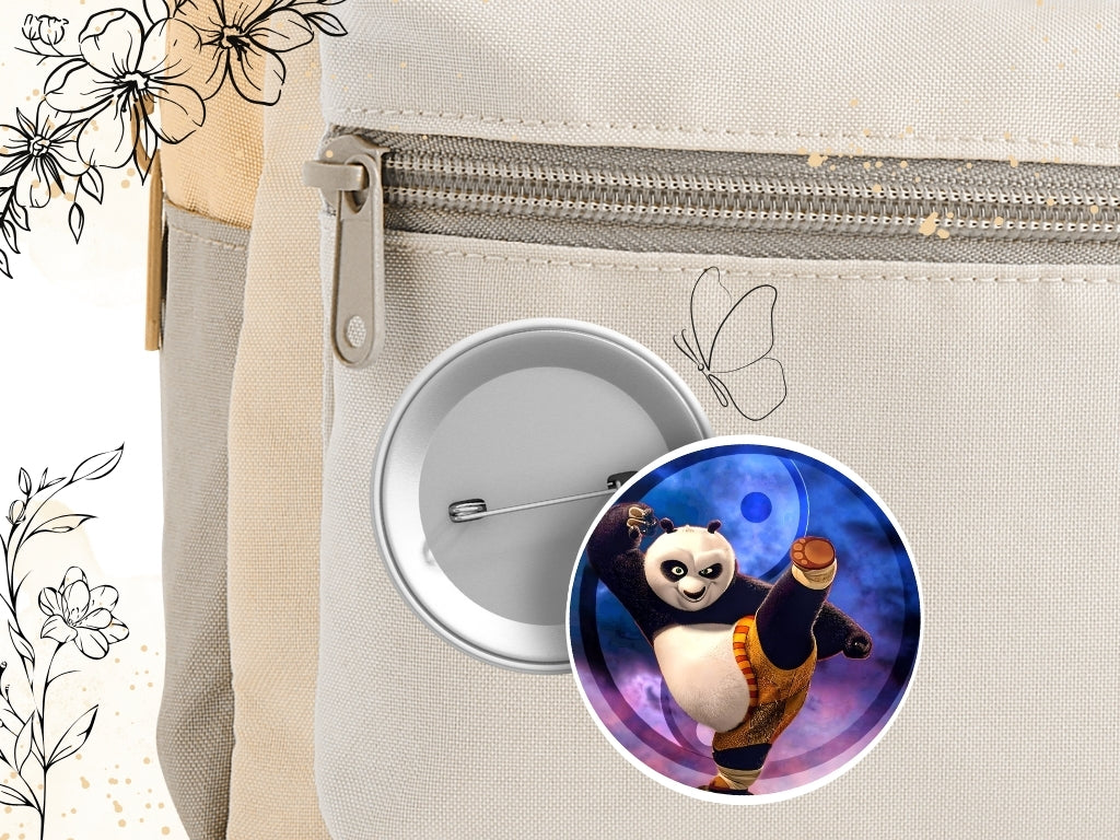 Przypinka Kung Fu Panda – inspirowana filmem, zabawna przypinka, Po, Shifu