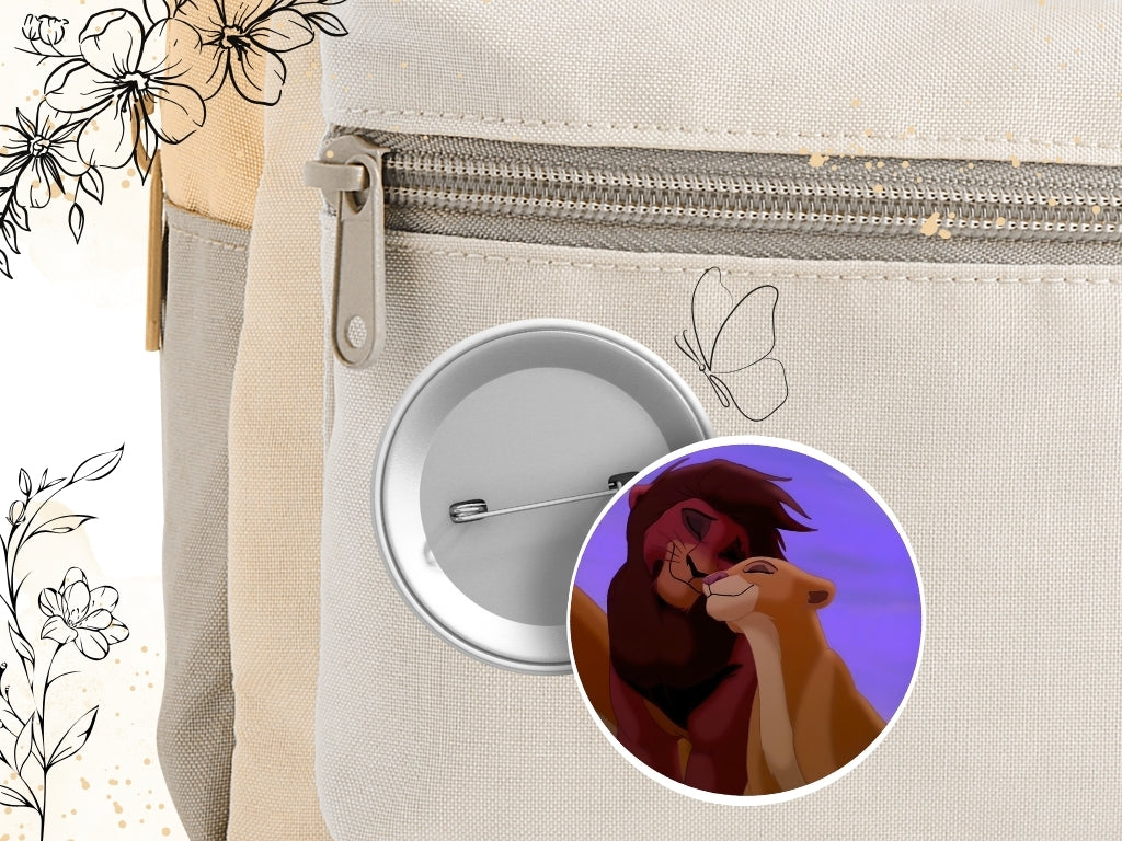 Przypinka Król Lew – inspirowana filmem Disney, estetyczna przypinka, Simba, Nala
