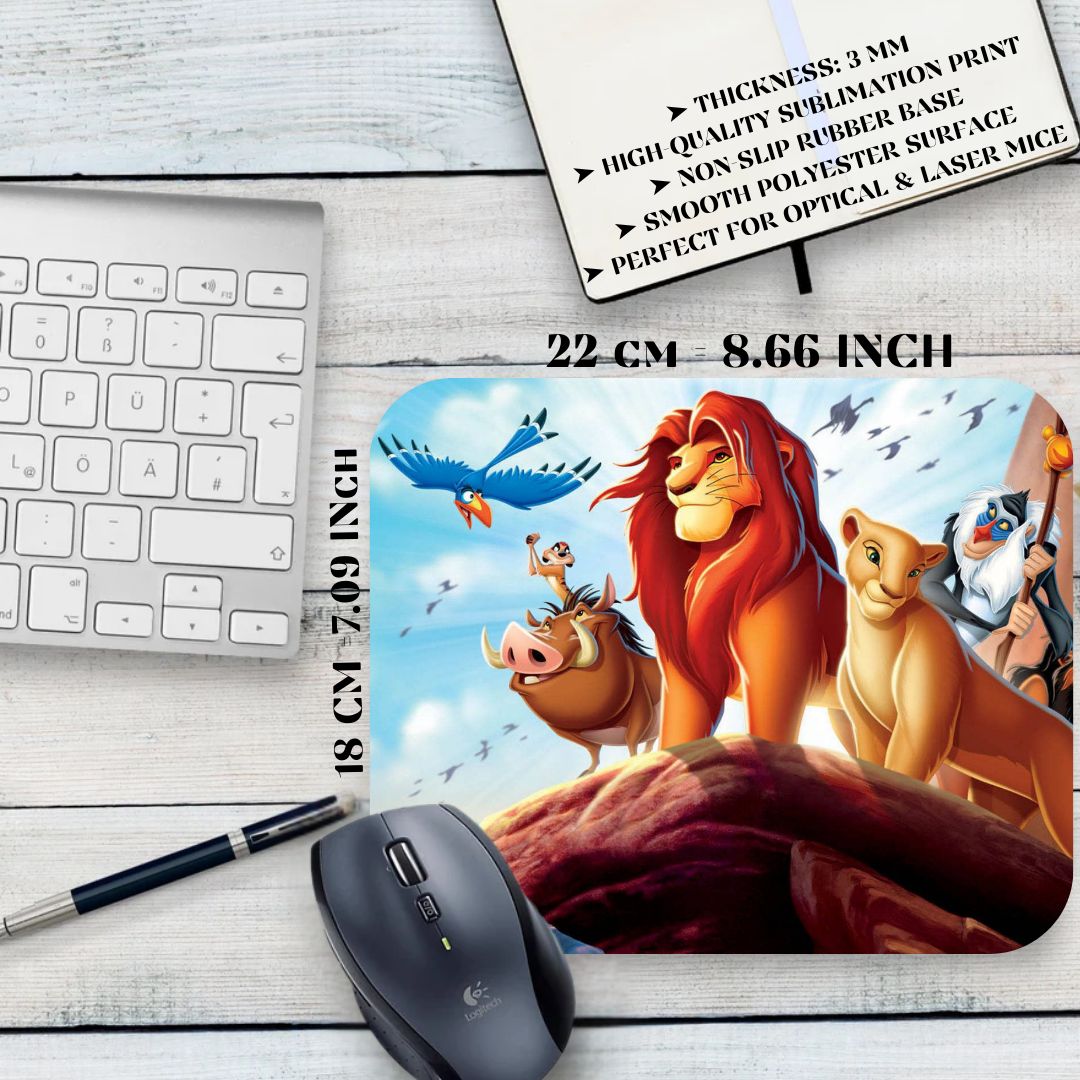 The Lion King Mouse Pad – Simba, Nala, Timon, and Pumbaa