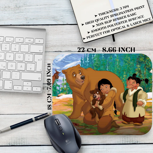 Brother Bear Mouse Pad - Koda and Kenai