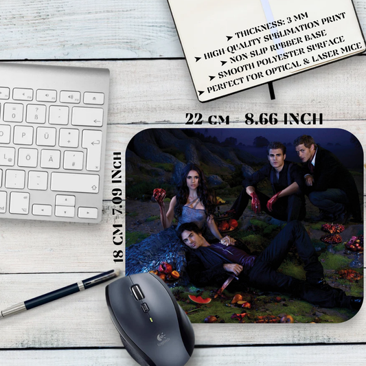 Mouse Pad The Vampire Diaries - Damon and Stefan Salvatore