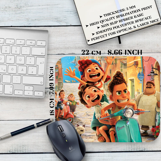 Podkładka pod mysz Luca / Luca – animacja Disney Pixar, Luca i Alberto