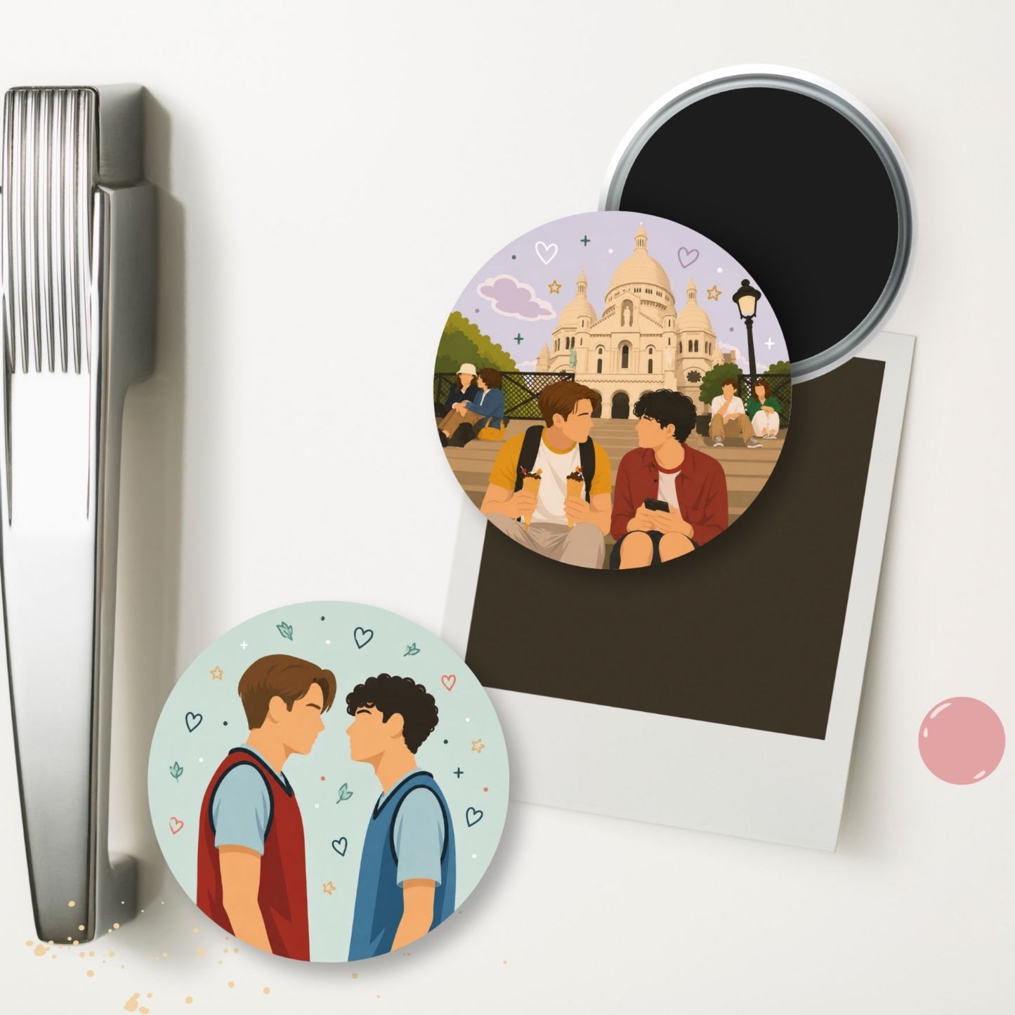 Magnes 58 mm - inspirowany Heartstopper
