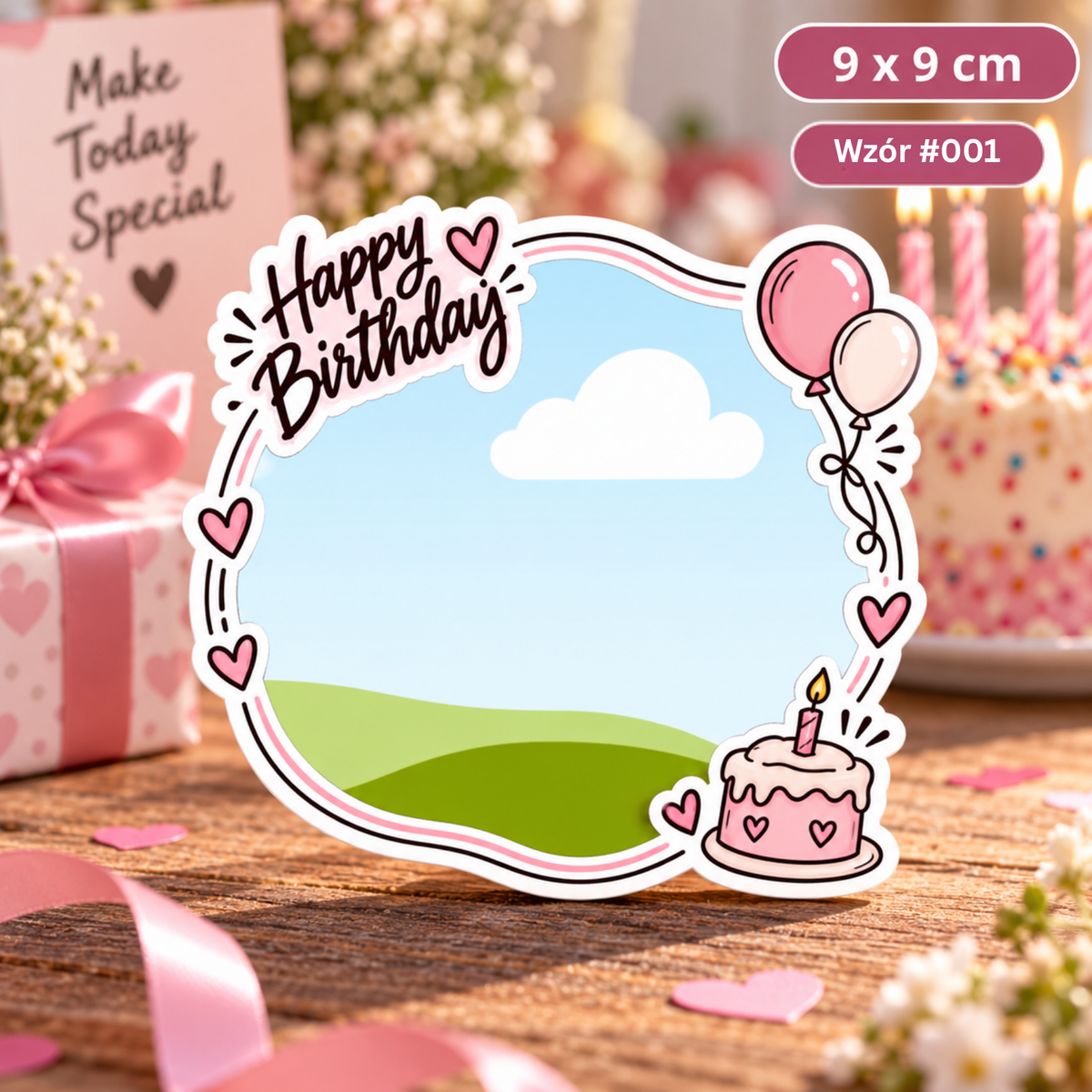 Personalizowany magnes ze zdjęciem na urodziny – Birthday