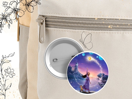 Wish Pin - inspired by Disney movie, charming pin, Asha, Valentino