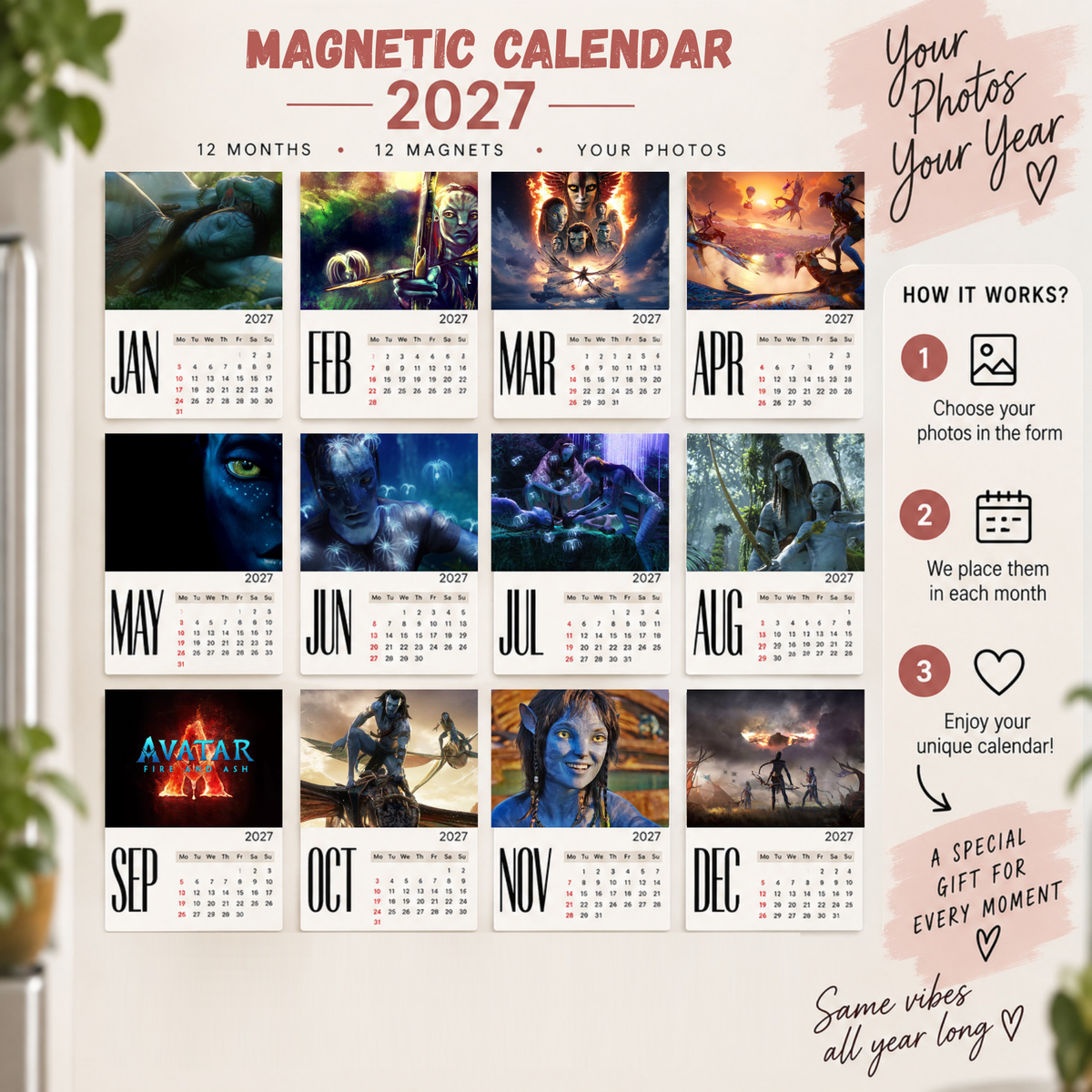 Kalendarz magnetyczny 2027 – Avatar
