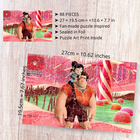 Puzzle Ralph Demolka / Wreck-It Ralph – animacja Disney, gaming art