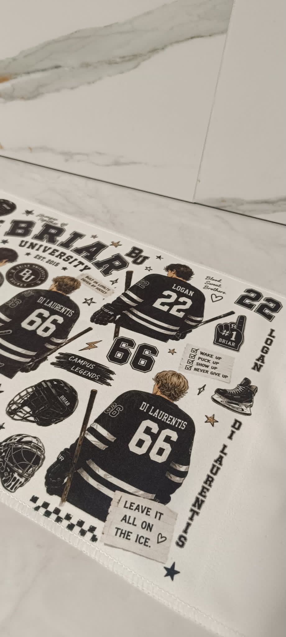 Off Campus Inspired sports towel - sample/prototype 🏒✨ (1 piece)