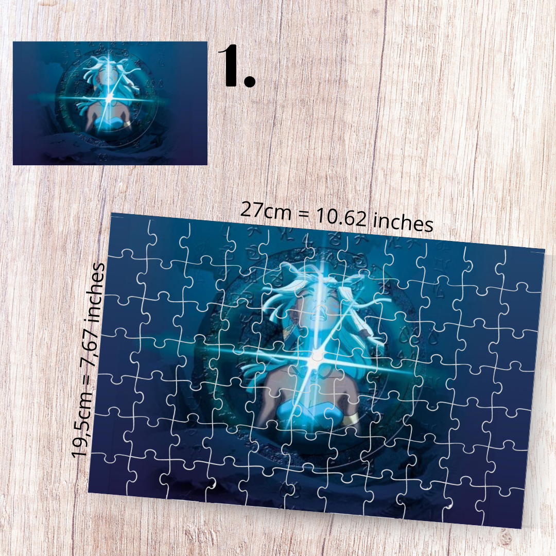 Atlantis: The Lost Empire Inspired Puzzle | 88 Piece Fan Art | Disney Aesthetic Collectible | Milo Thatch & Kida | Fan-Made Sublimation Puzzle Gift