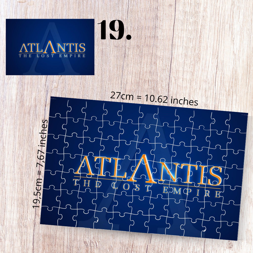 Atlantis: The Lost Empire Inspired Puzzle | 88 Piece Fan Art | Disney Aesthetic Collectible | Milo Thatch & Kida | Fan-Made Sublimation Puzzle Gift