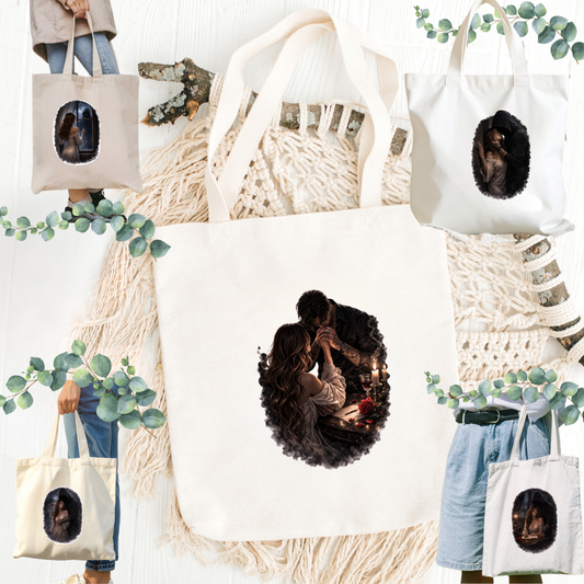 Torba bawełniana dark romance – mroczny klimat, bookish aesthetic, prezent dla czytelniczki inspirowana Hunting Adeline