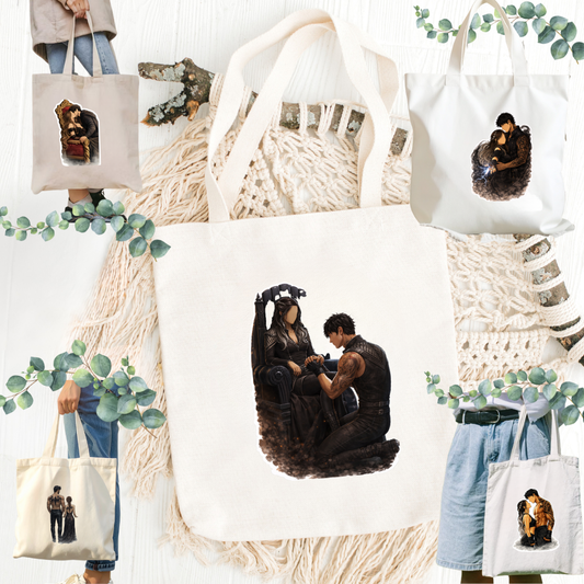 Torba bawełniana fantasy – smoki, jeźdźcy smoków, romantasy aesthetic, bookish inspirowane Fourth Wing
