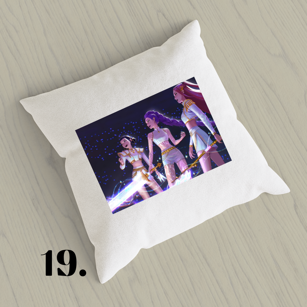 K-Pop Demon Hunters, Suho, Hana, Jiyoon, Netflix 2025 | Inspired Pillow Cover | 15x15in Sublimation Microfiber Cushion Case