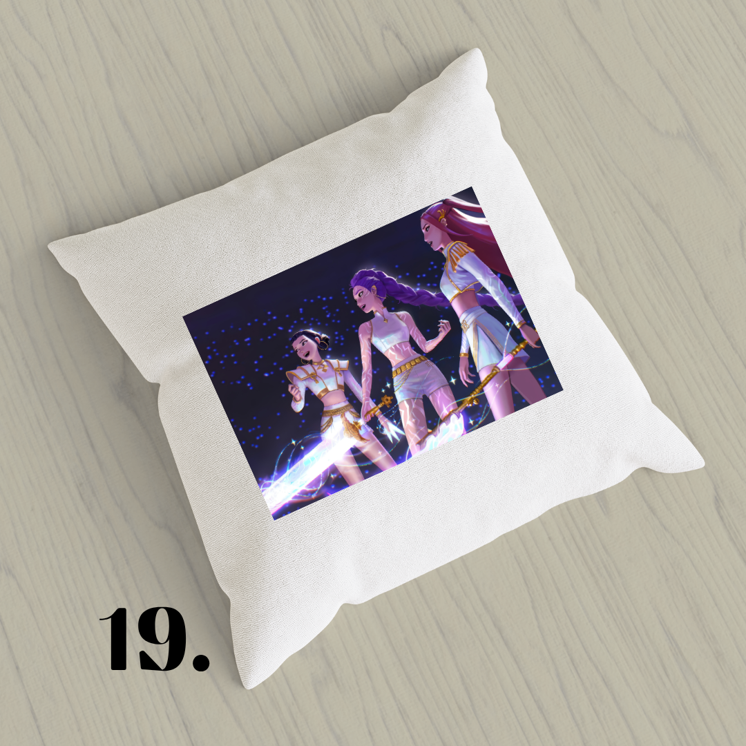 K-Pop Demon Hunters, Suho, Hana, Jiyoon, Netflix 2025 | Inspired Pillow Cover | 15x15in Sublimation Microfiber Cushion Case