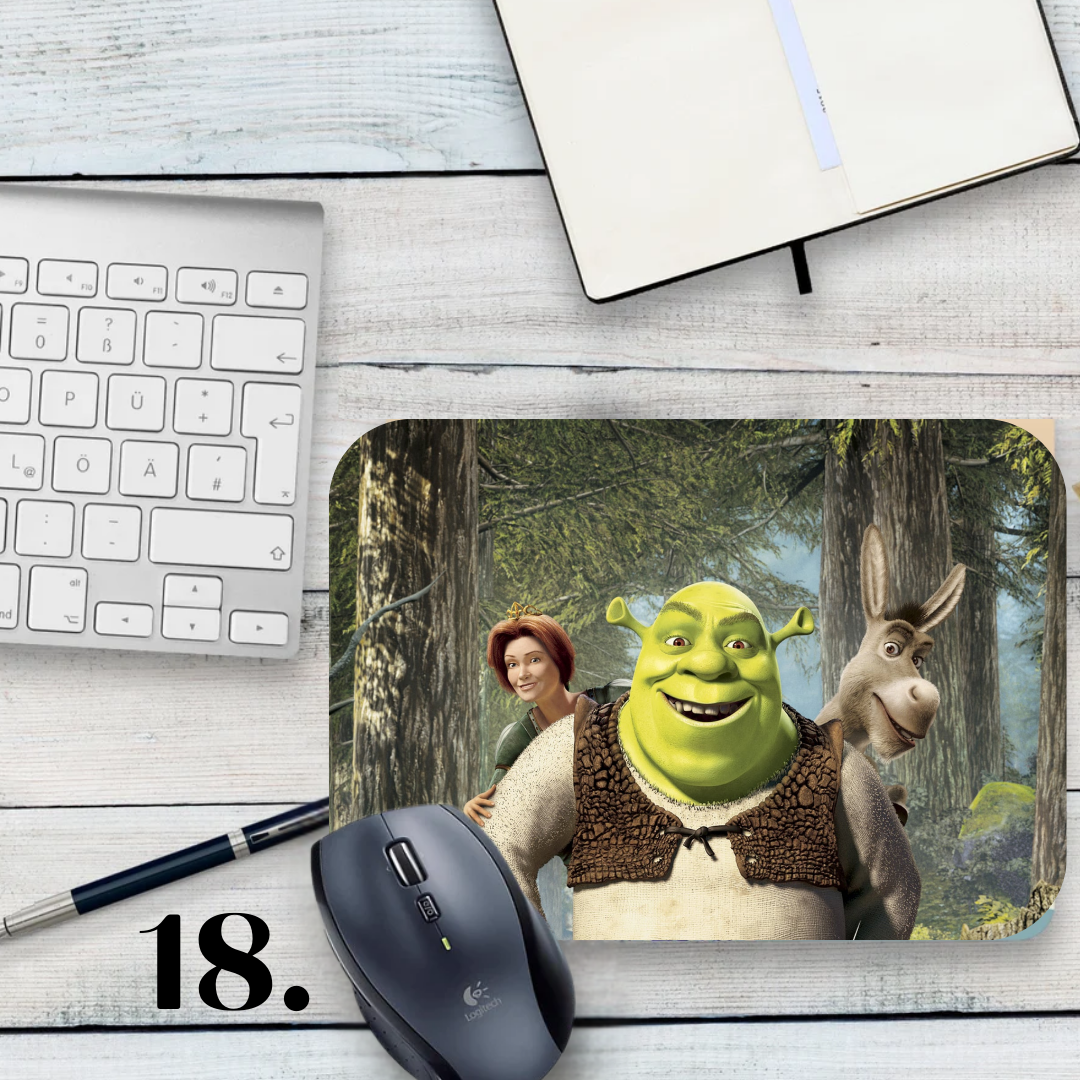 Mouse pad Shrek / Shrek – Shrek, Fiona and Donkey