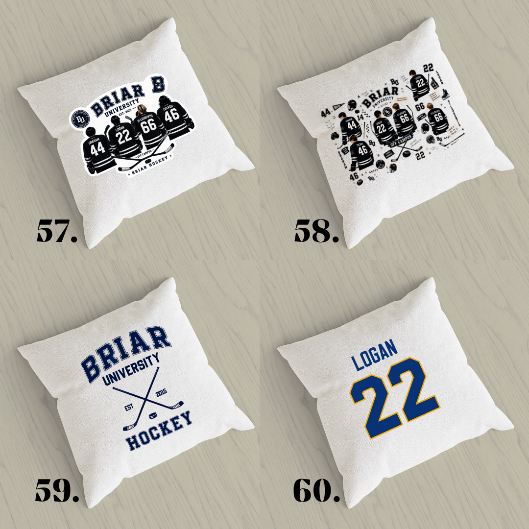 Off Campus pillowcase - hockey romance and BookTok aesthetic