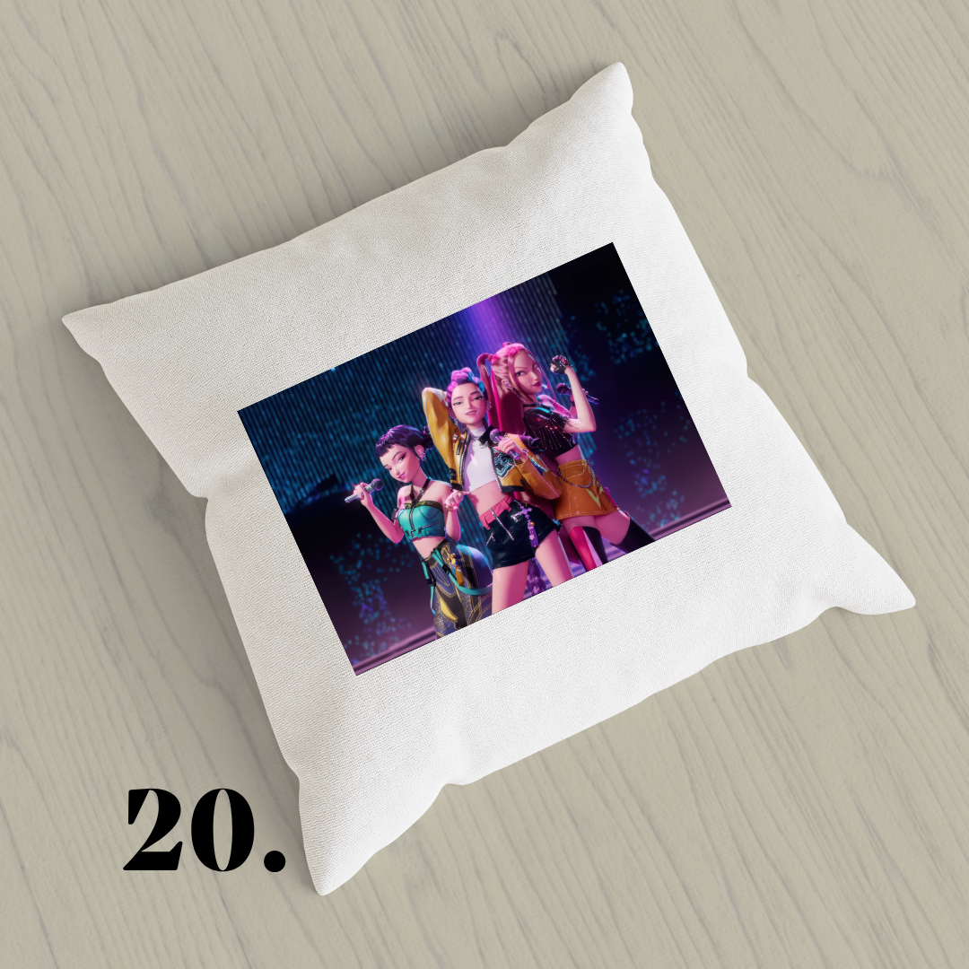 K-Pop Demon Hunters, Suho, Hana, Jiyoon, Netflix 2025 | Inspired Pillow Cover | 15x15in Sublimation Microfiber Cushion Case