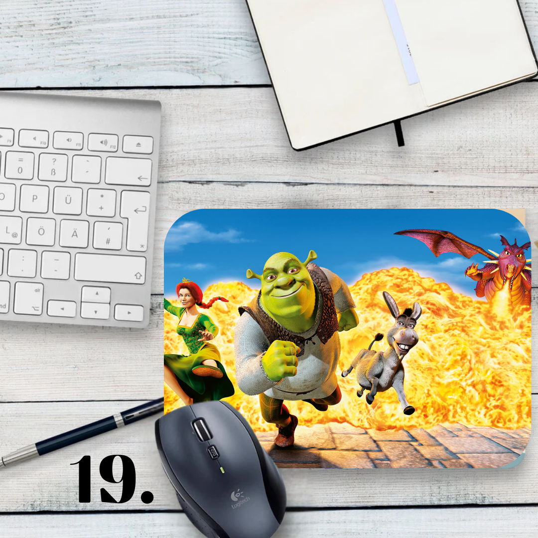Mouse pad Shrek / Shrek – Shrek, Fiona and Donkey