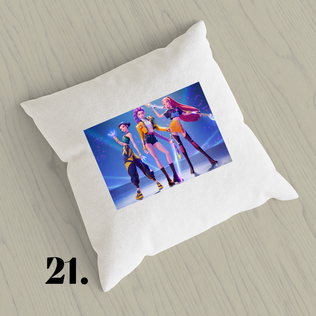 K-Pop Demon Hunters, Suho, Hana, Jiyoon, Netflix 2025 | Inspired Pillow Cover | 15x15in Sublimation Microfiber Cushion Case