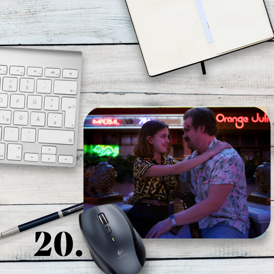 Podkładka pod mysz Stranger Things / Stranger Things – serial Netflix, Hawkins, Eleven