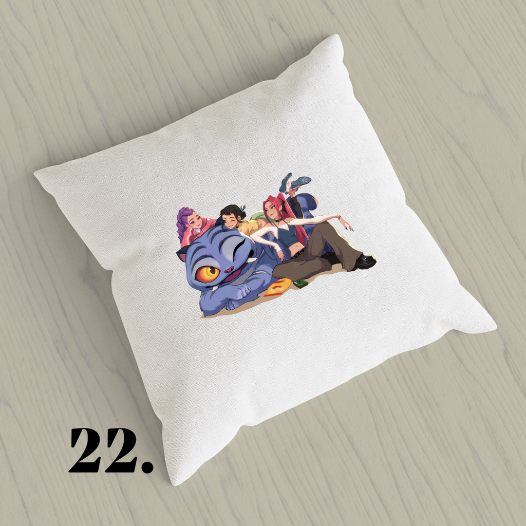 K-Pop Demon Hunters, Suho, Hana, Jiyoon, Netflix 2025 | Inspired Pillow Cover | 15x15in Sublimation Microfiber Cushion Case