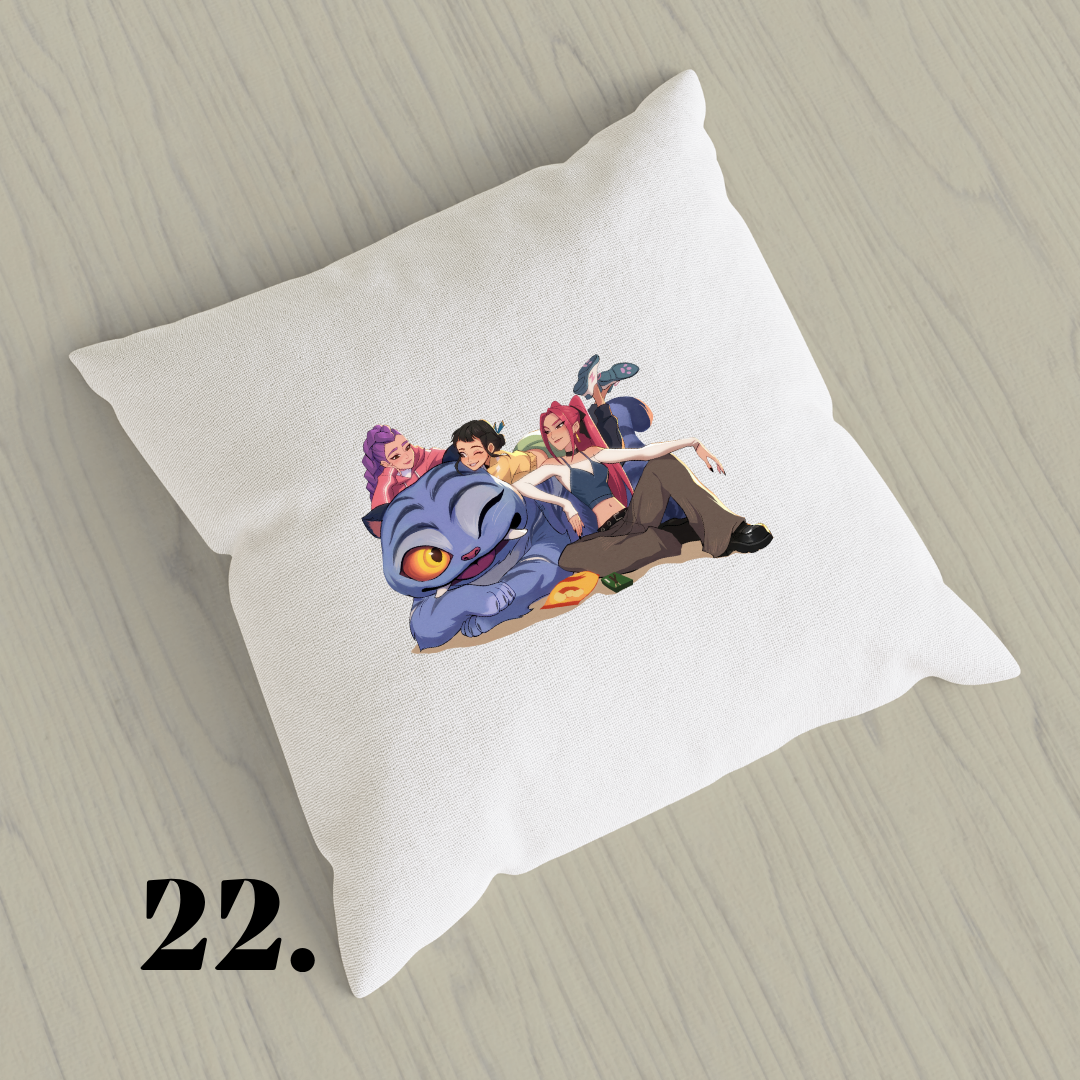 K-Pop Demon Hunters, Suho, Hana, Jiyoon, Netflix 2025 | Inspired Pillow Cover | 15x15in Sublimation Microfiber Cushion Case