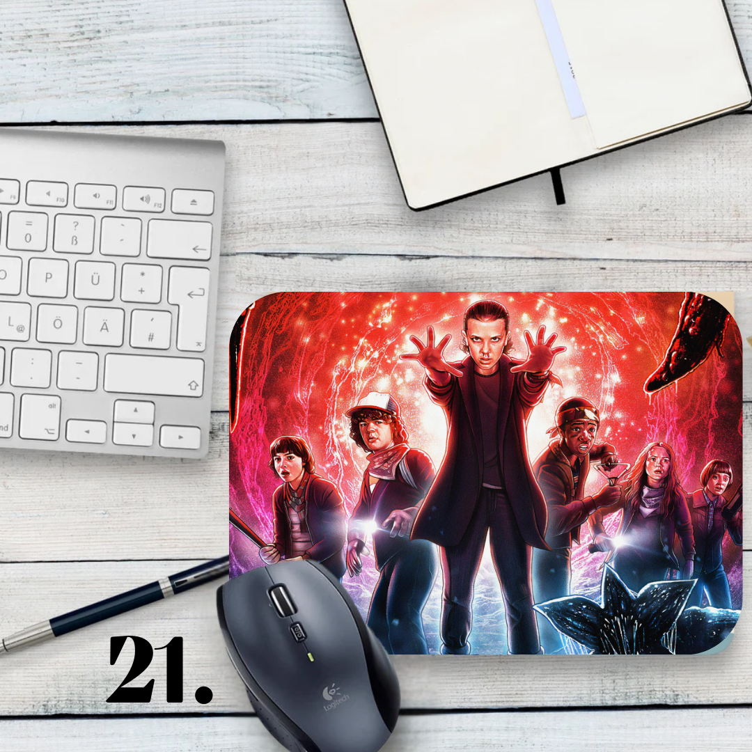 Podkładka pod mysz Stranger Things / Stranger Things – serial Netflix, Hawkins, Eleven