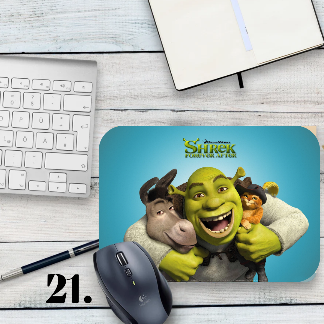 Mouse pad Shrek / Shrek – Shrek, Fiona and Donkey