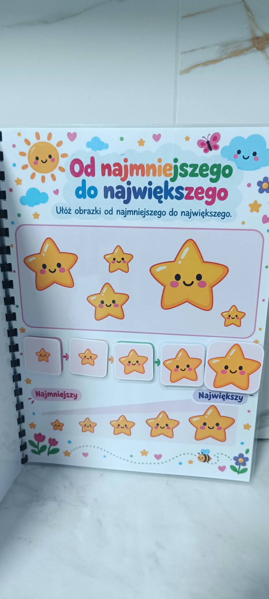 Matematyka 4+ – Książeczka interaktywna na rzepy A4 | Nauka liczenia, dodawania i odejmowania